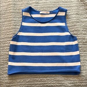 Mustard Seed Blue and White Kids Tank Top
